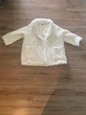 aerie Cream Faux Fur Kids' Puffer Jacket